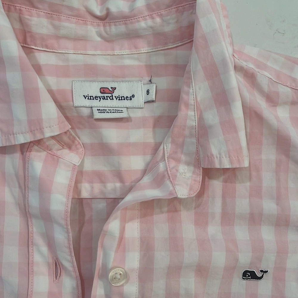 Vineyard Vines Gingham Button Down Euc - image 2